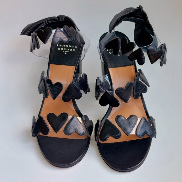 SOLD Laurence Dacade black leather Tamara ankle strap sandals, EU40, NWT, flaw - Picture 2 of 16